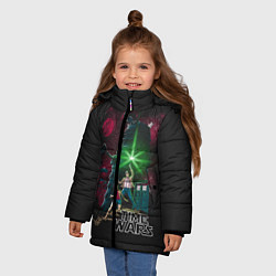 Куртка зимняя для девочки Time Wars, цвет: 3D-черный — фото 2