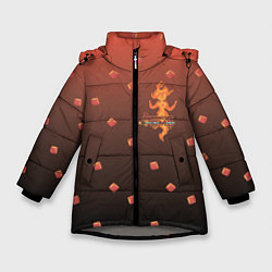 Куртка зимняя для девочки Flame Princess, цвет: 3D-светло-серый