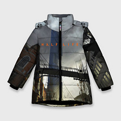 Куртка зимняя для девочки HALF LIFE, цвет: 3D-черный
