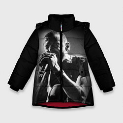 Куртка зимняя для девочки Chester Bennington Linkin Park, цвет: 3D-красный