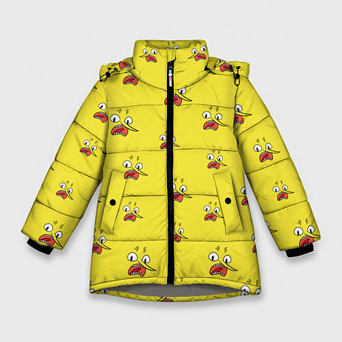 Зимняя куртка для девочки Earl of Lemongrab / 3D-Светло-серый – фото 1