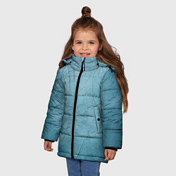 Куртка зимняя для девочки Оттенки синего, цвет: 3D-черный — фото 2