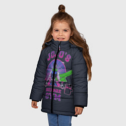 Куртка зимняя для девочки Приключения ДжоДжо, цвет: 3D-черный — фото 2