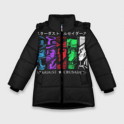 Куртка зимняя для девочки JoJo Bizarre Adventure, цвет: 3D-черный