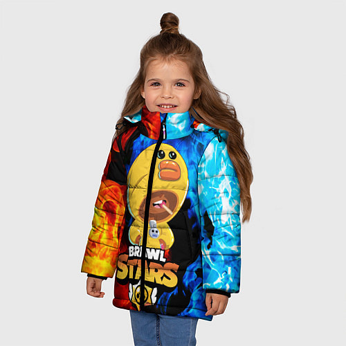 Зимняя куртка для девочки BRAWL STARS SALLY LEON / 3D-Светло-серый – фото 3