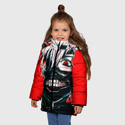 Куртка зимняя для девочки Токийский Гуль, цвет: 3D-черный — фото 2