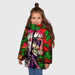 Куртка зимняя для девочки Jojo, цвет: 3D-светло-серый — фото 2