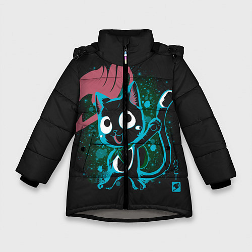 Зимняя куртка для девочки Хвост Феи / 3D-Светло-серый – фото 1