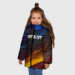 Куртка зимняя для девочки DETROIT BECOME HUMAN, цвет: 3D-черный — фото 2
