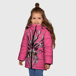 Куртка зимняя для девочки Принцесса Мононоке, цвет: 3D-красный — фото 2