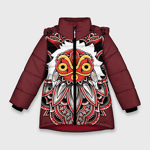 Зимняя куртка для девочки Принцесса Мононоке / 3D-Красный – фото 1