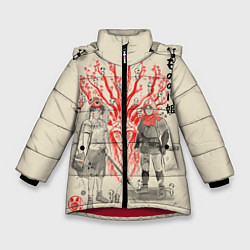 Куртка зимняя для девочки Принцесса Мононоке, цвет: 3D-красный