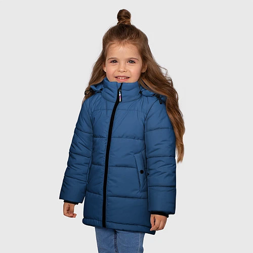 Зимняя куртка для девочки 19-4052 Classic Blue / 3D-Светло-серый – фото 3