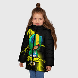 Куртка зимняя для девочки Brawl Stars LEON, цвет: 3D-светло-серый — фото 2
