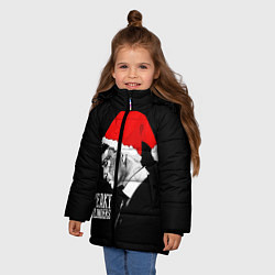 Куртка зимняя для девочки Новогодний Острые Козырьки, цвет: 3D-черный — фото 2