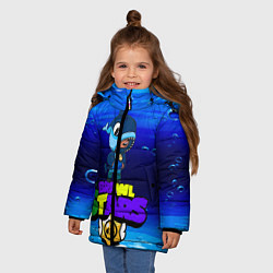 Куртка зимняя для девочки BRAWL STARS х LEON FISH, цвет: 3D-черный — фото 2