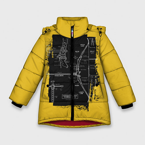 Зимняя куртка для девочки Recurve bow / 3D-Красный – фото 1