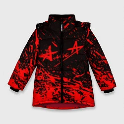 Куртка зимняя для девочки АлисА, цвет: 3D-красный
