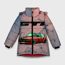 Куртка зимняя для девочки Volkswagen, цвет: 3D-красный