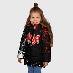Куртка зимняя для девочки АРИЯ, цвет: 3D-красный — фото 2