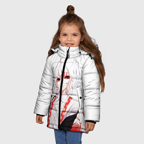 Зимняя куртка для девочки Сузуя Джузо / 3D-Светло-серый – фото 3