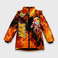 Куртка зимняя для девочки Brawl Stars Мах, цвет: 3D-черный