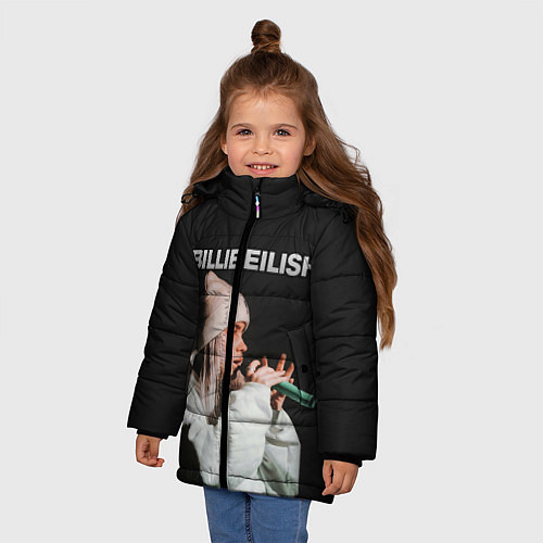 Зимняя куртка для девочки BILLIE EILISH / 3D-Светло-серый – фото 3
