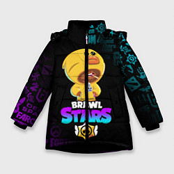 Куртка зимняя для девочки BRAWL STARS SALLY LEON, цвет: 3D-черный