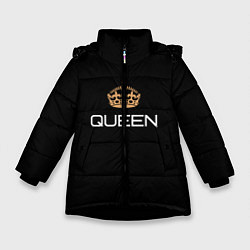 Куртка зимняя для девочки Королева, цвет: 3D-черный