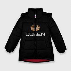 Куртка зимняя для девочки Королева, цвет: 3D-красный