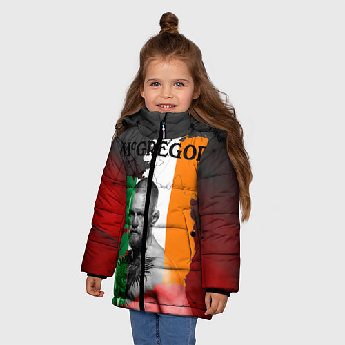 Зимняя куртка для девочки Конор / 3D-Светло-серый – фото 3