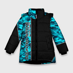 Куртка зимняя для девочки Counter Strike, цвет: 3D-черный