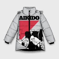 Куртка зимняя для девочки Aikido, цвет: 3D-черный