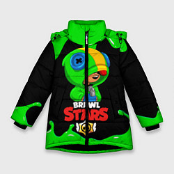 Куртка зимняя для девочки BRAWL STARS LEON, цвет: 3D-черный