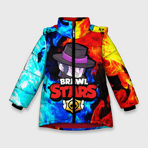Зимняя куртка для девочки BRAWL STARS MORTIS / 3D-Красный – фото 1