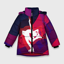 Куртка зимняя для девочки Фигурное катание, цвет: 3D-красный