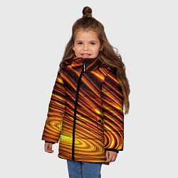 Куртка зимняя для девочки Золото, цвет: 3D-черный — фото 2