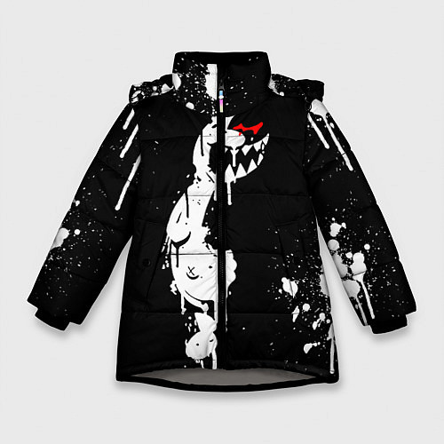 Зимняя куртка для девочки Monokuma paint / 3D-Светло-серый – фото 1