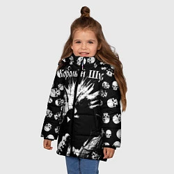 Куртка зимняя для девочки Король и Шут Анархия, цвет: 3D-светло-серый — фото 2