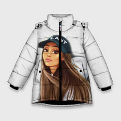 Куртка зимняя для девочки Ariana Grande Ариана Гранде, цвет: 3D-черный