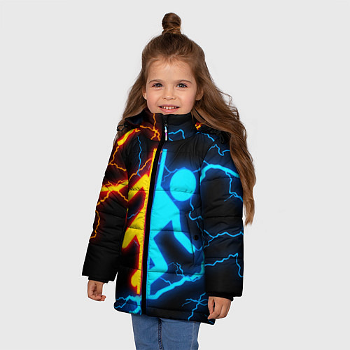 Зимняя куртка для девочки PORTAL / 3D-Светло-серый – фото 3