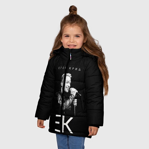Зимняя куртка для девочки Егор Крид, / 3D-Светло-серый – фото 3
