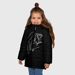 Куртка зимняя для девочки Payton Moormeie, цвет: 3D-черный — фото 2