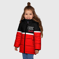 Куртка зимняя для девочки AUDI SPORT, цвет: 3D-красный — фото 2