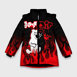 Куртка зимняя для девочки MONOKUMA, цвет: 3D-черный