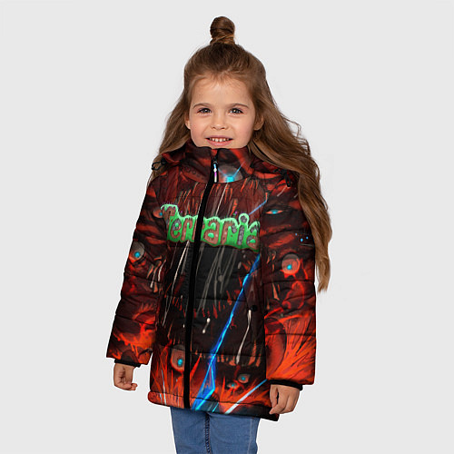 Зимняя куртка для девочки Terraria / 3D-Светло-серый – фото 3