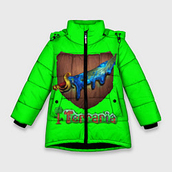 Куртка зимняя для девочки Terraria, цвет: 3D-черный