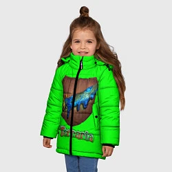 Куртка зимняя для девочки Terraria, цвет: 3D-черный — фото 2