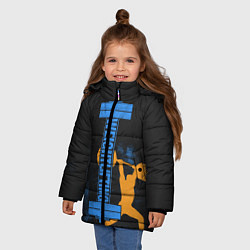 Куртка зимняя для девочки Wheight lifting, цвет: 3D-черный — фото 2