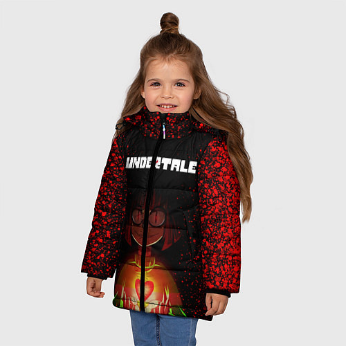 Зимняя куртка для девочки UNDERTALE CHARA / 3D-Светло-серый – фото 3